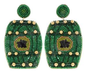 Nouvelle arrivée St. Patrick's Day Party Fashion Dangle Boucles d'oreilles Cross-Border Handmade Gold Beads Sweet Sequins Trendy Christians - Product Image 1