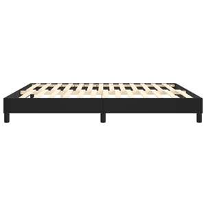 Cadre de lit avec sommier tapissé en similicuir noir California King pour le marché américain - Product Image 6