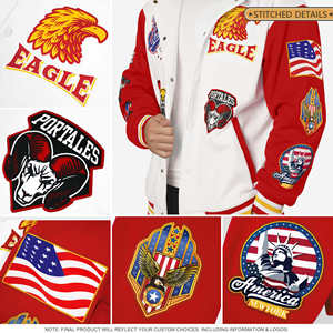 Veste universitaire brodée de haute qualité en gros, idéale pour les uniformes d'équipe - Product Image 2