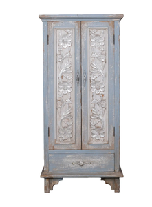 Armoire en bois pour vêtements, modèle Gingham, finition mate, 2 portes avec tiroir - Offre Spéciale - Product Image 3