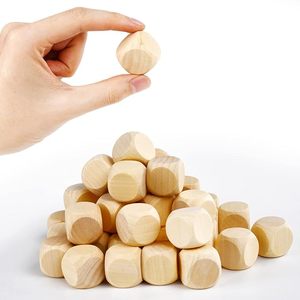 Handmade Eco-Friendly 75mm Solid Wood Square Modern Dice Natural Black for Crafts DIY <b>Games</b> Home Decor Gift <b>Accessories</b> - Product Image 2