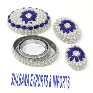 Caja de Joyería Artesanal India Ecológica de Jaipur, Juego de 3 Cajas de Almacenamiento de Anillos de Boda de Lujo Personalizadas - Product Image 6