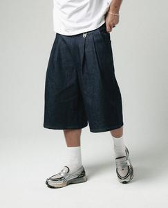 Pantalones Casuales de Pierna Ancha para Hombre, Tejido de Lana Peinada, Poliéster/Algodón, Transpirables, Resistentes al Viento, Ecológicos, Cintura Media, Plisados, con Patrón de Parches - Product Image 6