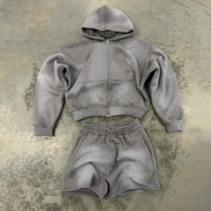 SUNFADED ACID WASH ZIPPER <b>HOODIE</b> <b>500</b> <b>GSM</b> HEAVYWEIGHT FLEECE OVERSIZED CUSTOM OEM WHOLESALE MANUFACTURER SUPPLIER - Product Image 6