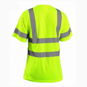 Camiseta de Seguridad Reflectante de Alta Visibilidad, Ropa de Trabajo de Poliéster de Secado Rápido, Uniforme de Advertencia para Construcción y Trabajos en Carreteras - Product Image 2