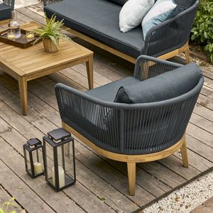Teak Outdoor Sofa Set Patio Furniture Solid Wood Garden Sofa Weather Resistant Indonesia Manufacturer - Product Image 4