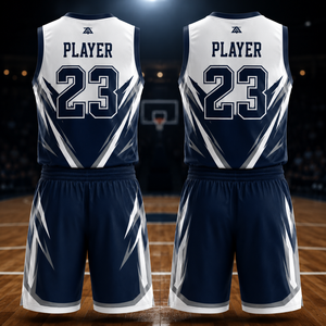 Conjunto de Uniforme de Baloncesto Warriors para Hombre, Camiseta sin Mangas con Cuello en V, Pantalones Cortos, Impresión Sublimada, Absorbe la Humedad, Ajuste Atlético - Product Image 2