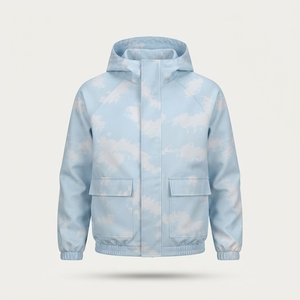 AZBA PREMIUM UNISEX SUBLIMATION WINDBREAKER <b>JACKET</b> LIGHTWEIGHT HOODED PRINTED BREATHABLE STREETWEAR <b>HEATED</b> OUTDOOR - Product Image 1