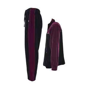 2026 Winter Adult Style Solid Pattern Velvet Non Hooded Custom High Quality Zip Up Breathable Quick Dry Velvet <b>Track</b> <b>suit</b> - Product Image 2