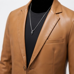 Chaqueta de poliéster para hombre, corte ajustado, cuello alto, con cremallera, resistente al viento e impermeable, informal, para otoño, para actividades al aire libre, venta al por mayor, OEM, OD - Product Image 4