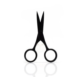Ciseaux de toilettage pour barbe en acier inoxydable noir, mini accessoires de barbier, ciseaux pour cheveux de barbe - Product Image 2