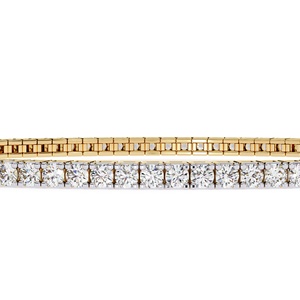 Pulsera de Diamantes Cultivados en Laboratorio de Corte Redondo de Alta Calidad, Oro Sólido de 14K IGI para Boda o Compromiso, OEM/ODM Disponible - Product Image 5
