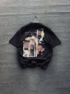 เสื้อยืดคอตตอนหนา ปักลายกราฟิกตามสั่ง ตะเข็บตัดกัน คอกลม จัดส่งรวดเร็ว - Product Image 5