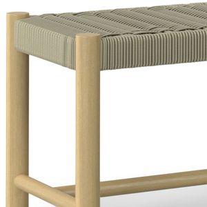 Dahlia Natural Taupe Outdoor and <b>Indoor</b> Patio <b>Bench</b> - Product Image 4