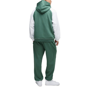 Chándal Ligero con Capucha para Hombre, Diseño Moderno, Combinación de Dos Colores Verde Sólido, Ecológico, Ropa Deportiva de Invierno, Personalizado de 2 Piezas - Product Image 6