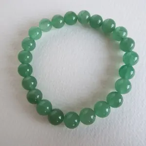 绿色金星水晶手链漂亮水晶圆形宝石手链珠饰日常佩戴