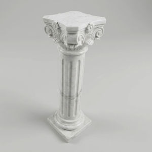 Pedestal de Mármol Blanco Sólido Moderno de Hayat Group, Tallado a Mano, Superficie de Alto Pulido, para Uso en Jardines de Villas, Modelo HY-Z09300 - Product Image 1