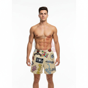 Shorts de plage personnalisés pour hommes, imprimés par sublimation, 100 % polyester, écologiques, légers, entièrement imprimés, 2026 - Product Image 6