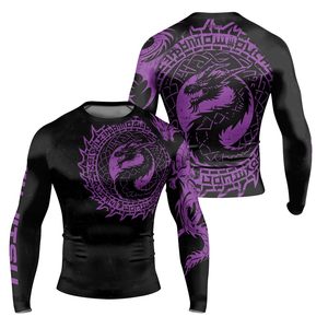 เสื้อแรชการ์ด OEM แบบกำหนดเองได้ สำหรับทุกเพศ UPF 50 สำหรับกีฬากลางแจ้ง ป้องกันรังสียูวี ระบายอากาศ ป้องกันกลิ่น ผลิตจากโพลีเอสเตอร์แบบรัดรูป ขายส่ง OEM UPF 50 - Product Image 1