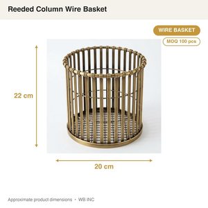 Antique Brass Metal Wall-mounted Wire <b>Basket</b> 20 cm Home Decor Hotel Wedding Gift - Product Image 4