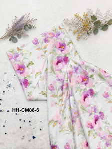 Tissu polyester imprimé floral Viet Thang 8027, 58/60 pouces, tissé, respirant, léger, pour rideaux et textiles de maison - Product Image 3