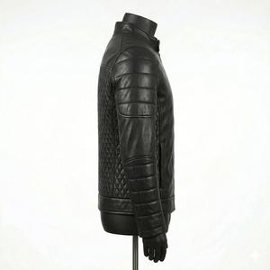 New Design <b>Men</b> <b>Leather</b> <b>Jacket</b> Customized Color Streetwear <b>Men</b> <b>Leather</b> <b>Jacket</b> Full Zipper <b>Jacket</b> With Coats - Product Image 2