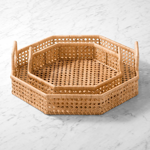 Elegante Bandeja de Servir de Ratán Tejida a Mano con Bordes Elevados, Organizador Rústico de Mimbre, Decoración Encantadora para Mesa de Desayuno y Café, Regalo - Product Image 2