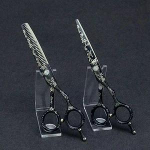 Ciseaux professionnels pour la coupe des cheveux, acier inoxydable 440C, 28 dents, tranchants, pour droitiers, manche moyen, légers, réutilisables, salon - Product Image 2