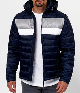 Two color design OEM Wholesale Custom Winter Warm Quilted Bubble Down Padded Puffer <b>Jackets</b> With Hooded <b>jacket</b> - Product Image 4