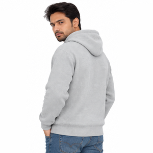 <b>Mens</b> Waffle Knit Pullover Hoodie <b>Thermal</b> Long Sleeve Casual Sports Winter Streetwear Custom Hooded Sweatshirt Wholesale Apparel - Product Image 2