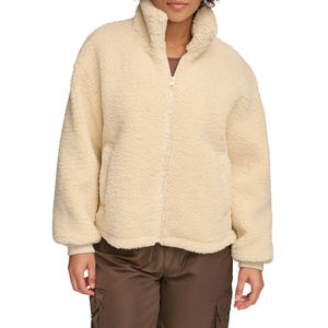 Chaqueta Varsity de Forro Polar de Poliéster para Mujer, Diseño y Logotipo Personalizados de Fábrica, Precio Económico, Cálida para Invierno - Product Image 1