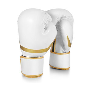 Gants de boxe en cuir bleu avec fermeture à lacets pour adultes, équipement professionnel d'entraînement et de compétition - Product Image 5