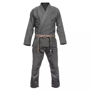 Uniforme de Karate Blanco con Cinturón Negro, Unisex para Adultos, 100% Algodón Transpirable, Ropa de Artes Marciales, Corte Regular - Product Image 3