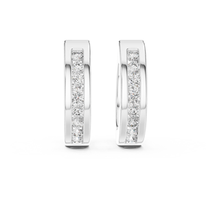 Boucles d'oreilles clous petites en argent plaqué or 18 carats et diamants, style ethnique, pour femmes, collection Royal Jewels - Product Image 3