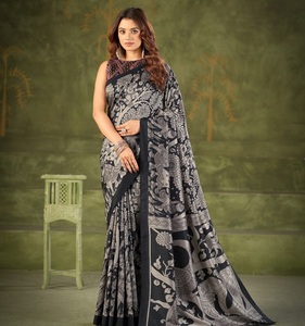 <b>Indian</b> Traditional Casual Saree with Kalamkari Print for Daily Wear and Festive Function for Women Comfortable Fancy Outfit - Product Image 1