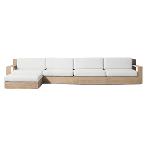 Best Selling Outdoor <b>Sofa</b> Sectional Set Hotel Resort Teak Wood Frame Weather Resistant Modular <b>Sofa</b> Customizable Furniture - Product Image 3