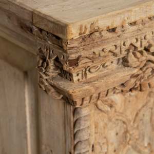 Mesa Consola de Madera Tallada a Mano, Mesa de Entrada Rústica India, Mesa de Sofá de Madera Tallada Ornamentada, Muebles de Decoración para Sala de Estar - Product Image 2