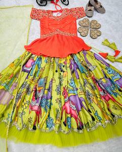 Ensemble Lehenga ethnique pour bébé fille – Tenue de fête élégante pour mariage et festivals - Product Image 4