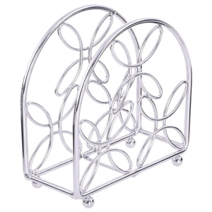 Porta Servilletas de Metal Plateado de Lujo, Diseño de Arco, Dispensador de Papel con Alambre Cromado, Organizador de Papel Independiente para Restaurantes y Servicios de Catering - Product Image 1