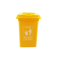 Poubelle en plastique de 60 L de qualité industrielle avec couvercle de protection pour la gestion quotidienne des déchets