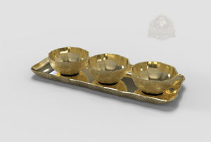Ensemble de service de dattes arabes, ensemble de bols dorés, plateau de service pour le Ramadan, plateau de service pour le Majlis, ensemble de présentation de friandises pour l'Aïd, décoration de table royale, décoration de maison de luxe KSA - Product Image 4
