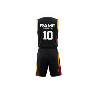 Ensemble de maillots de basket-ball personnalisés par sublimation, respirant, grande taille, uniforme d'équipe, 100% polyester - Product Image 3