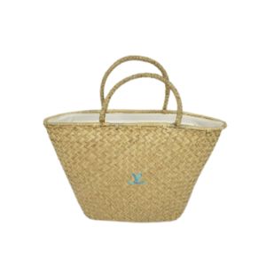 Sac fourre-tout décontracté pour femme en coton et jonc de mer tressé, fait main, style bohème, avec bandoulière réglable et fermeture à bouton, taille personnalisable - Product Image 6