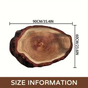 Alfombra de Tierra de Diatomeas con Diseño de Grano de Madera, Súper Absorbente, de Secado Rápido, Antideslizante, para Cocina, Baño y Dormitorio, con Diseño Único de Anillos de Árbol - Product Image 4