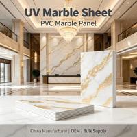 Fabricant de feuilles de marbre UV, fournisseur OEM de panneaux de marbre PVC imperméables en Chine pour les projets de revêtement mural intérieur d'hôtels et de villas