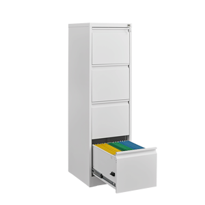 Armadietto Verticale in Metallo a 4 Cassetti con Serratura, Organizzatore per Documenti A4/Letter Formato, per Ufficio e Casa - Product Image 3