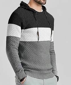 เสื้อฮู้ดผู้ชาย OEM สำหรับฤดูหนาว ผ้าฝ้ายผสมโพลีเอสเตอร์ เสื้อแจ็คเก็ตมีฮู้ดแบบสวมหัว เนื้อผ้านุ่ม อุ่นสบาย ระบายอากาศได้ดี เป็นมิตรต่อสิ่งแวดล้อม สไตล์สตรีทแฟชั่น - Product Image 5