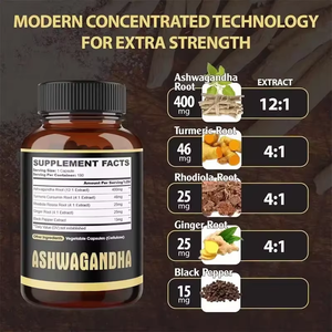 Capsules d'Ashwagandha OEM 500mg, complément d'Ashwagandha 100% pur pour soulager le stress, l'énergie, la force et l'endurance, pour hommes et femmes - Product Image 3