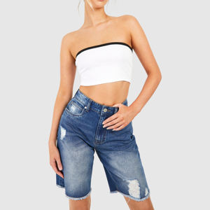 Shorts en jean pour femmes, dernière tendance, séchage rapide, en coton, longueur courte, taille mi-haute, légers - Product Image 4