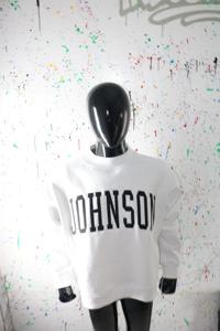 Sudadera JOHNSON con cuello simulado, 450 GSM, nombre personalizado, bordado aplicado, corte holgado, 100% algodón, felpa francesa. - Product Image 3